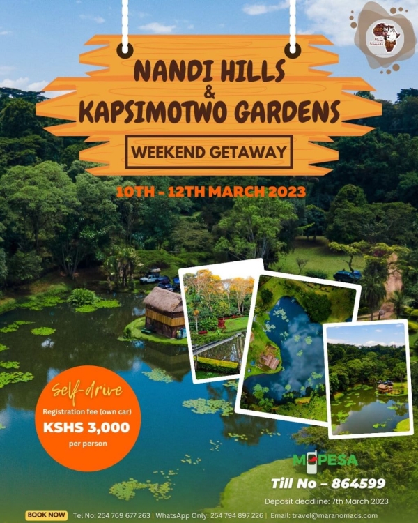 Kapsimotwa Gardens & Nandi Hills Self-Drive Group Tour
